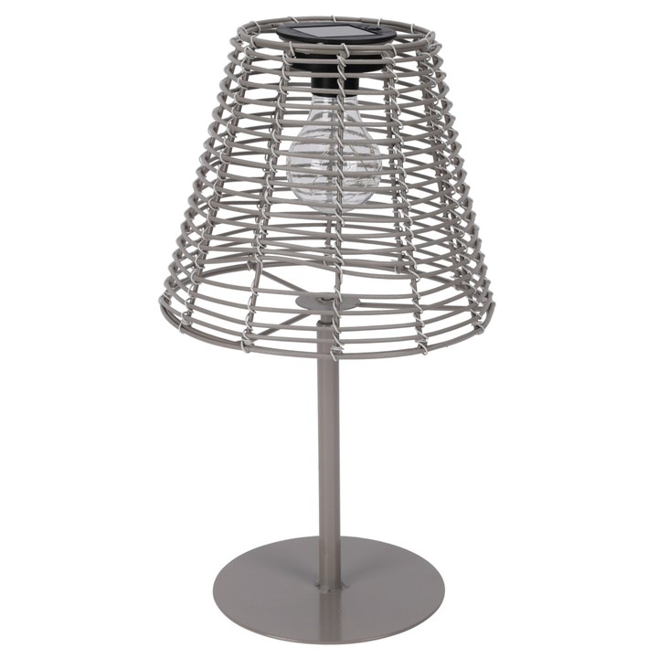 Stolná solárna lampa SUNVIA sivá 1