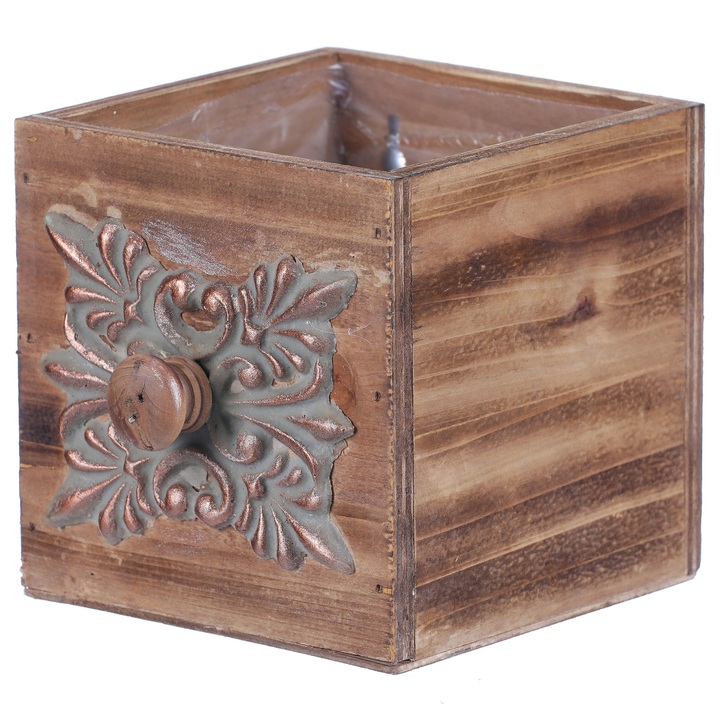 Obal na kvetináč ŠUPLÍK drevo, šírka 12 cm 1