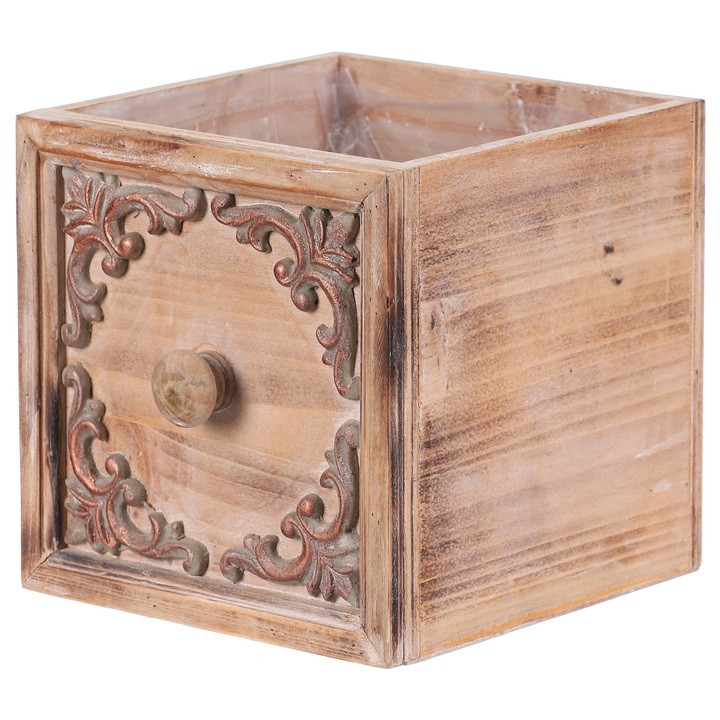 Obal na kvetináč ŠUPLÍK drevo, šírka 17 cm 1