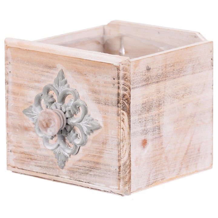 Obal na kvetináč ŠUPLÍK drevo, šírka 16 cm 1