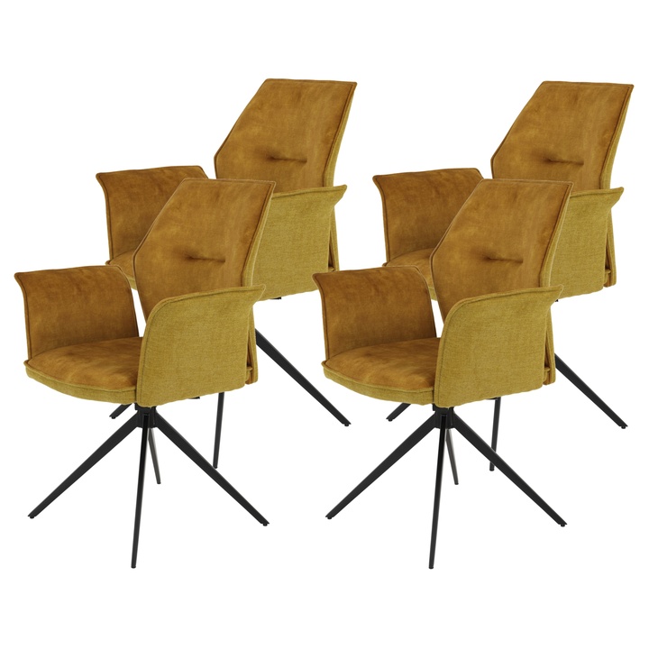 Stolička SUSANNE I S zlatá, sada 4 ks 1