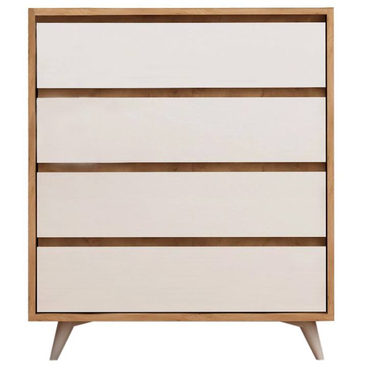 Komoda SUVERA biela/dub, šírka 70 cm 1