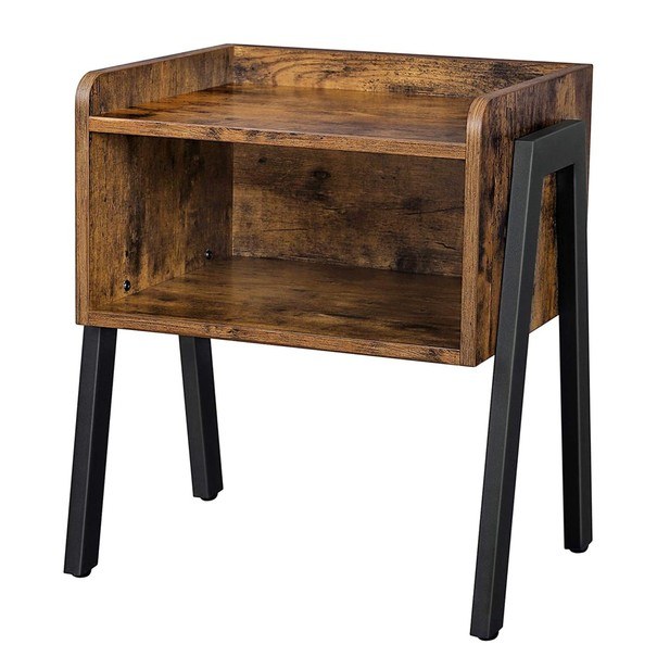 Prístavný stolík SVAN čierna/hnedá 1