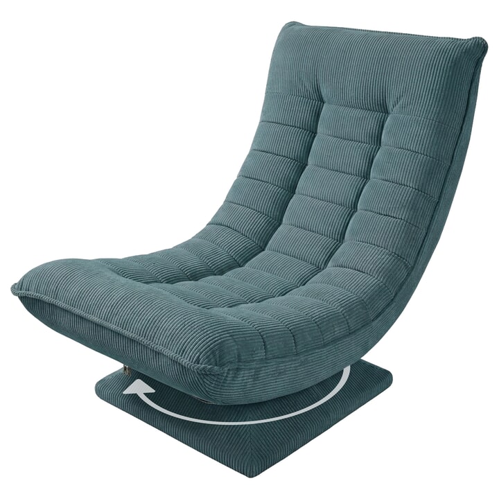 Relaxačné kreslo SWIVEL 2 sivozelená 1