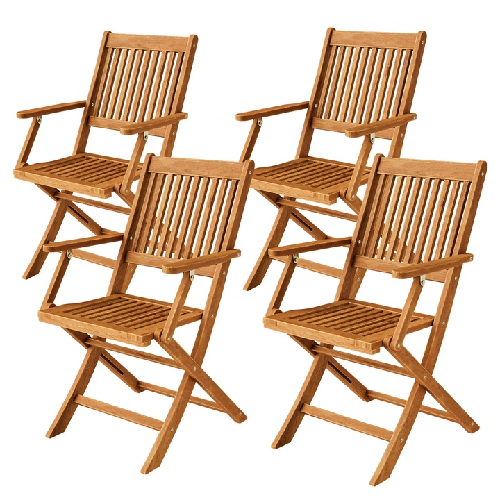 Záhradná stolička SYDNEY hnedá, sada 4 ks 1