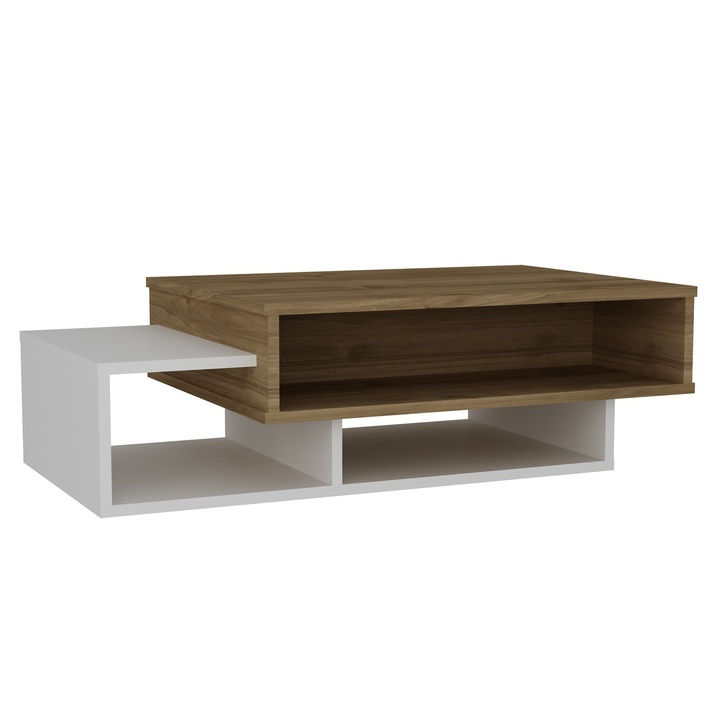 Konferenčný stolík TAB biela/orech 1