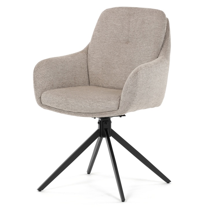 Jedálenská stolička TABER béžová/čierna 1