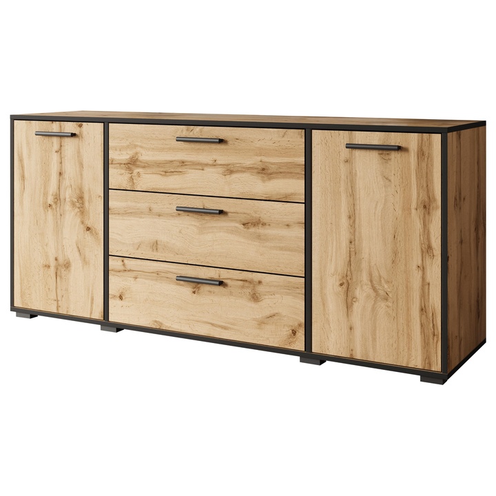 Komoda TABITA 150 dub wotan/čierna 1