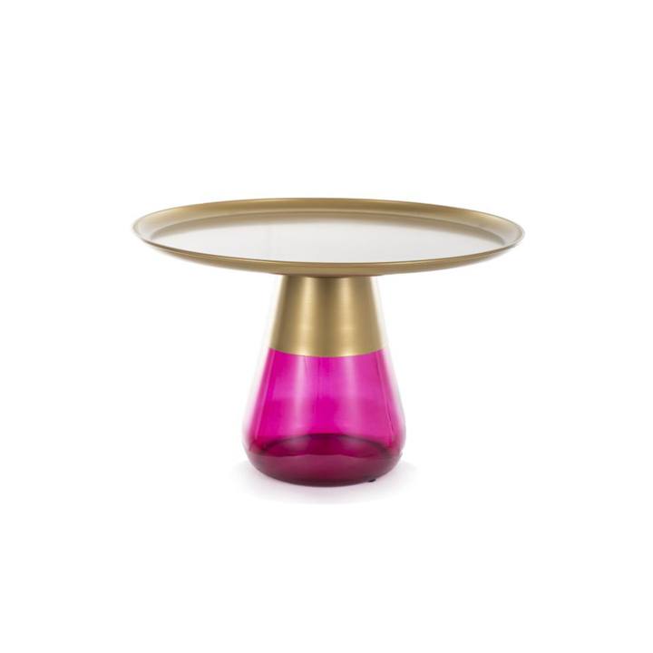 Konferenčný stolík TAFFONY 2 zlatá/fialová 1