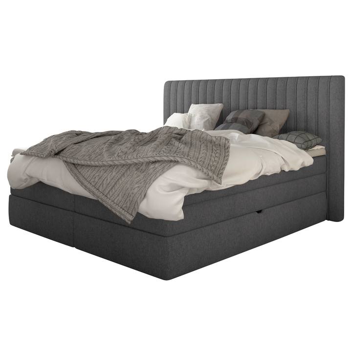 Posteľ boxspring TAIFA sivá, 180x200 cm 1