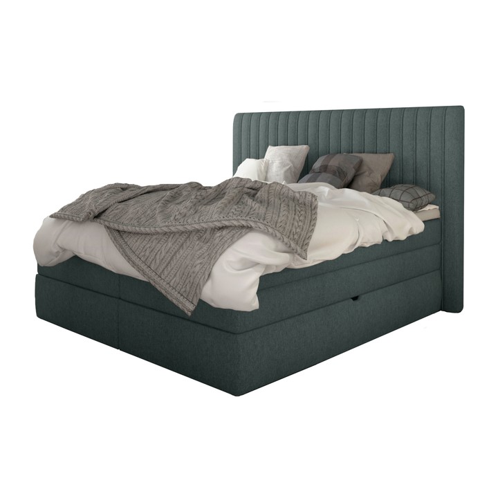 Posteľ boxspring TAIFA sivomodrá, 140x200 cm 1
