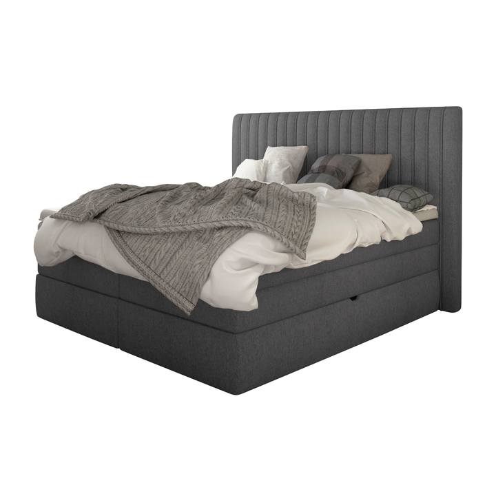 Posteľ boxspring TAIFA sivá, 140x200 cm 1