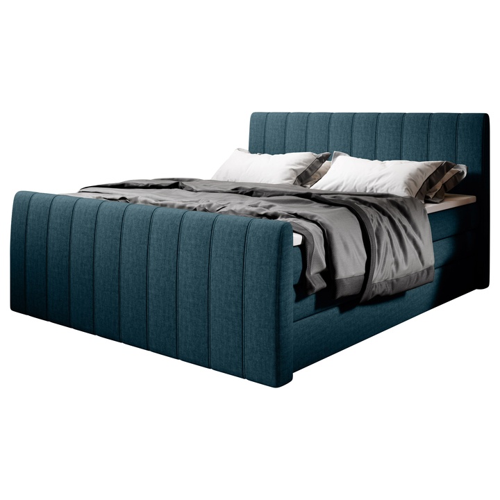 Posteľ boxspring TAJA modrá, 180x200 cm 1