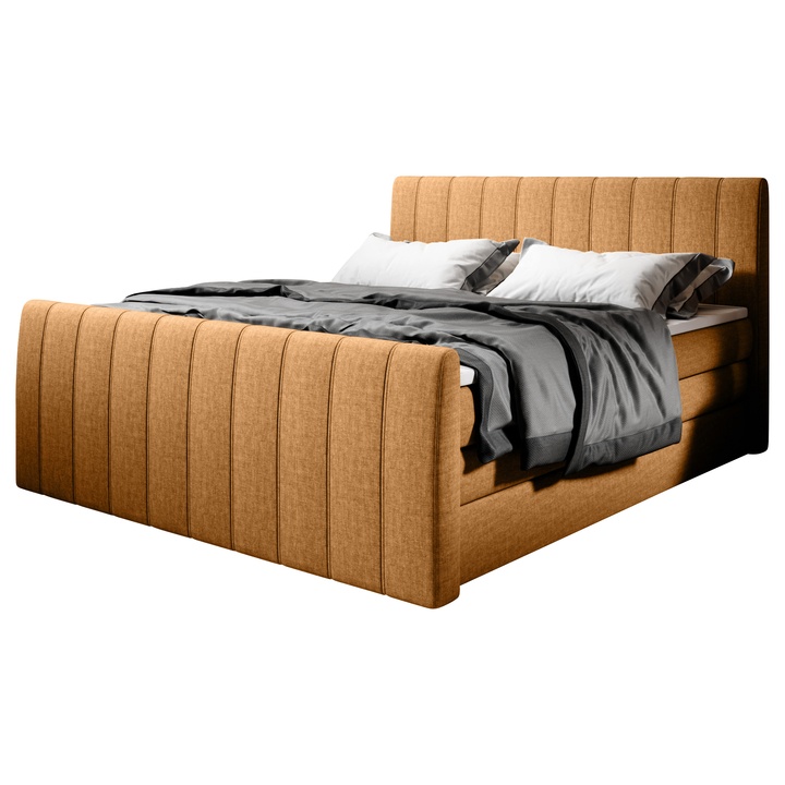 Posteľ boxspring TAJA oranžová, 180x200 cm 1