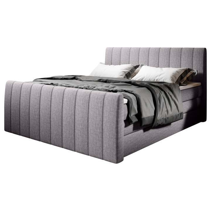 Posteľ boxspring TAJA sivá, 180x200 cm 1