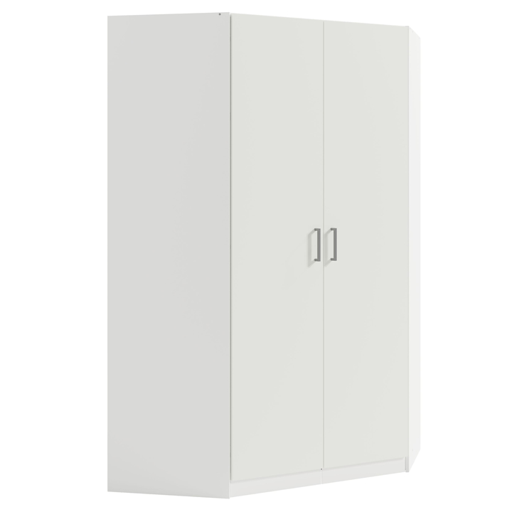 Rohová šatníková skriňa TALLIN 8 biela 1