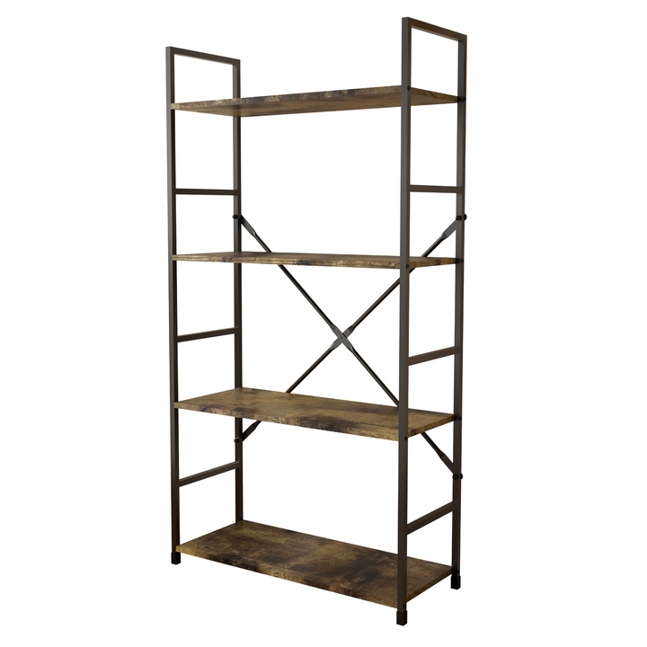 Regál TAYLER 6 staré drevo/čierna 1