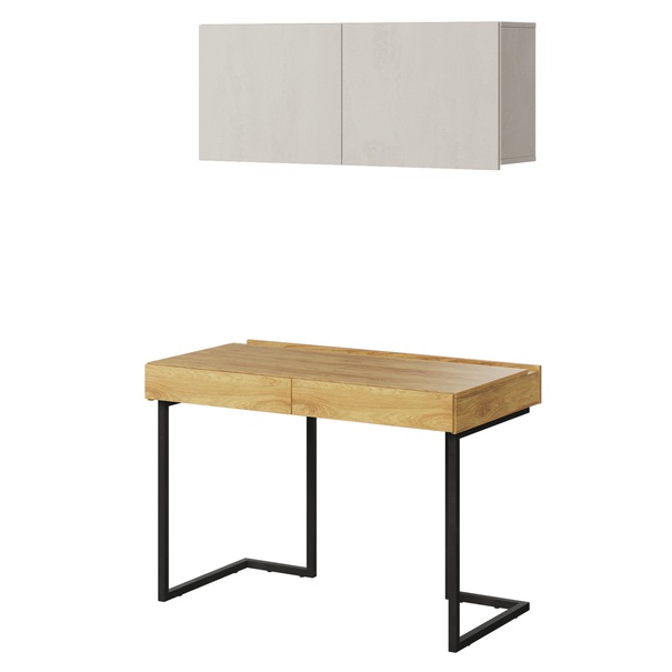 Študentská zostava TEEN FLEX 14 silk flou/orech hiroka/oceľová 1