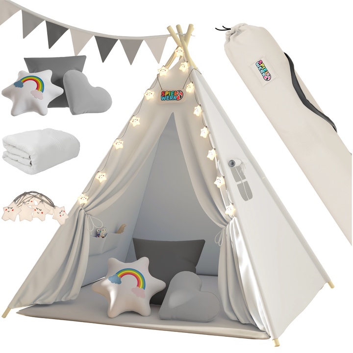 Detský stan TEEPEE biela 1