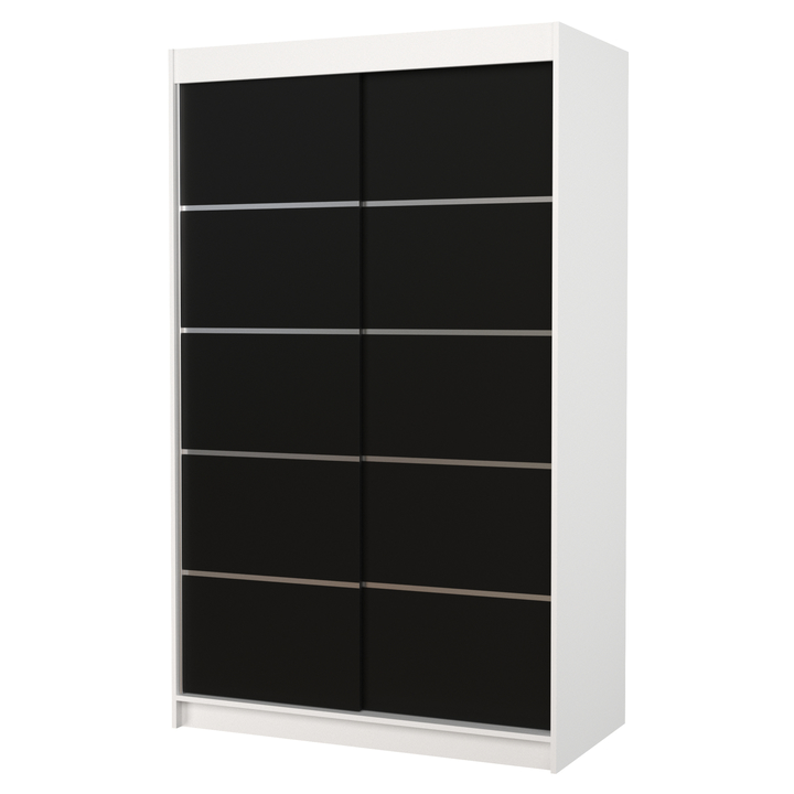 Šatníková skriňa TEONA biela/čierna 1
