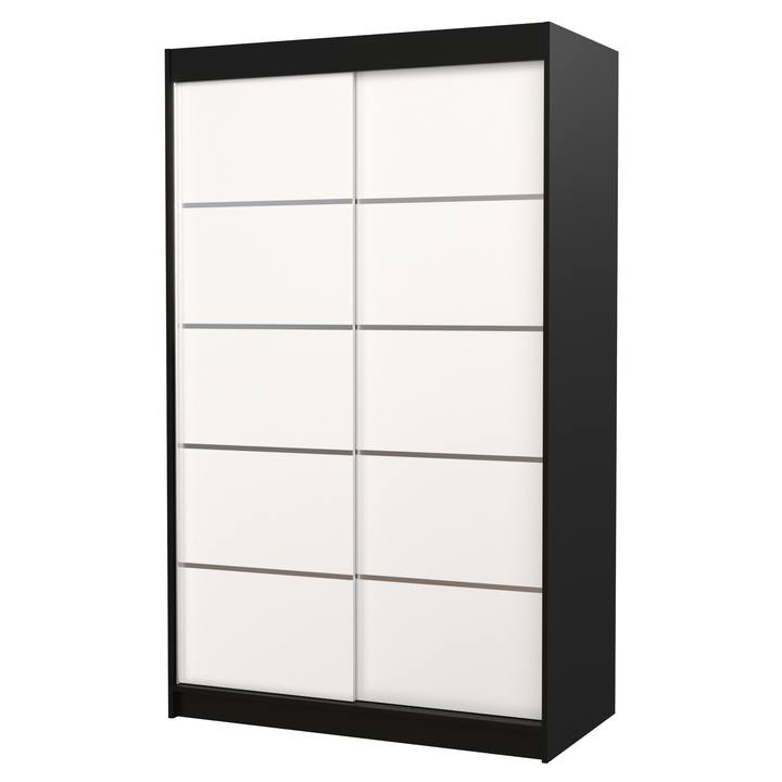 Šatníková skriňa TEONA čierna/biela 1