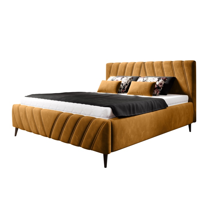 Posteľ TIA žltá, 140x200 cm 1