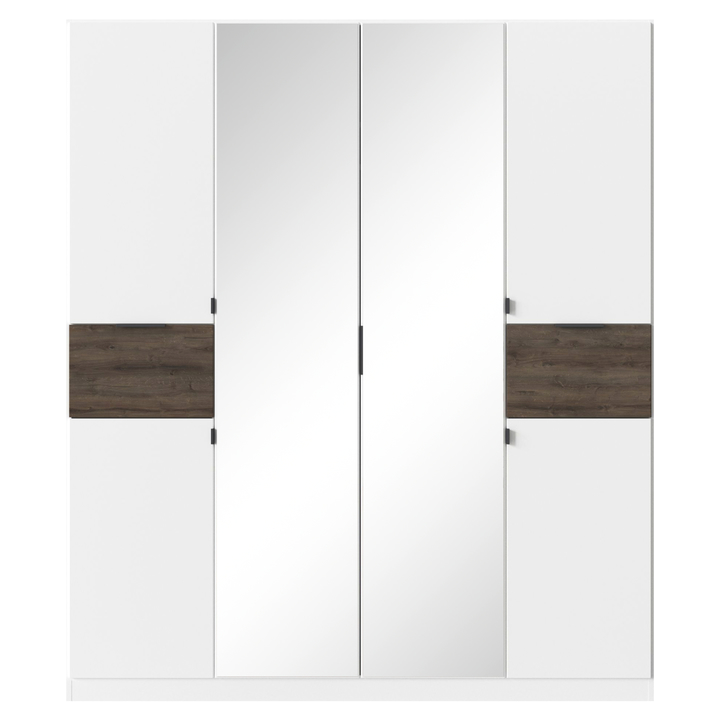 Šatníková skriňa TICAO II biela/dub atlantic tmavý, šírka 181 cm 1