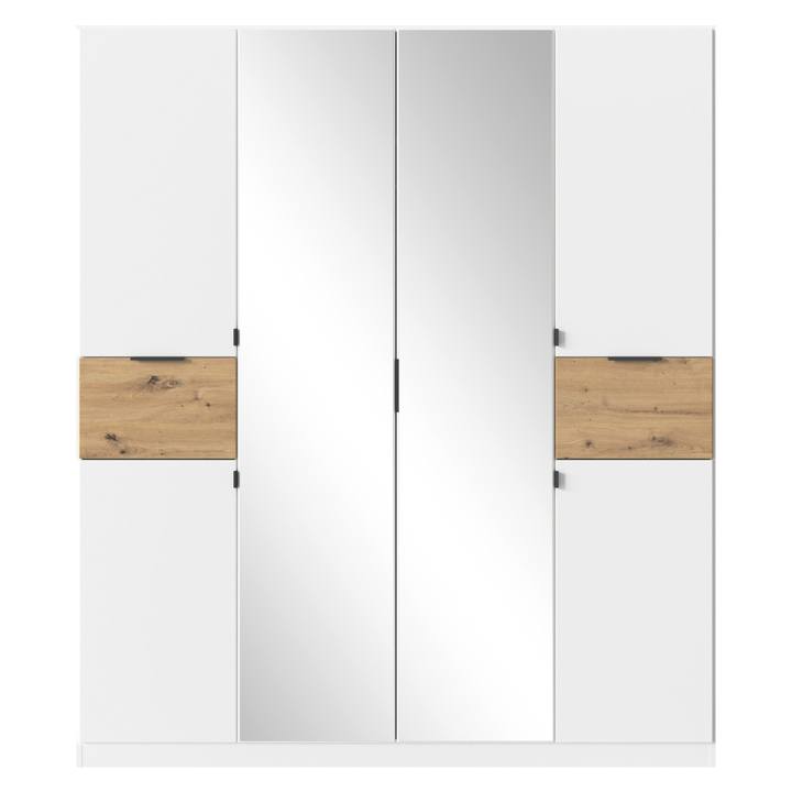 Šatníková skriňa TICAO II alpská biela/dub artisan, šírka 181 cm 1