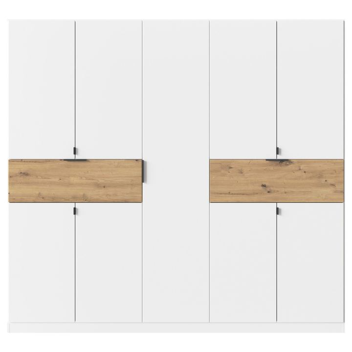 Šatníková skriňa TICAO III alpská biela/dub artisan, šírka 226 cm 1