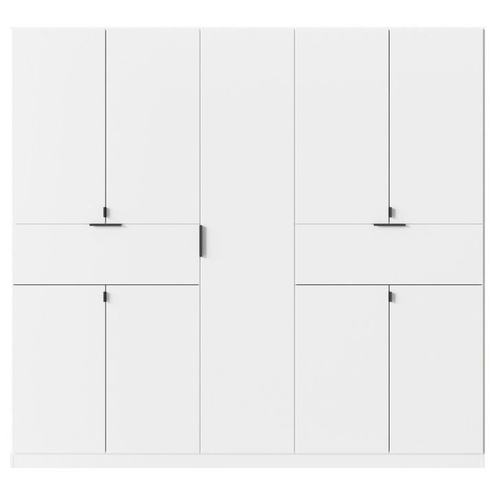 Šatníková skriňa TICAO III alpská biela, šírka 226 cm 1