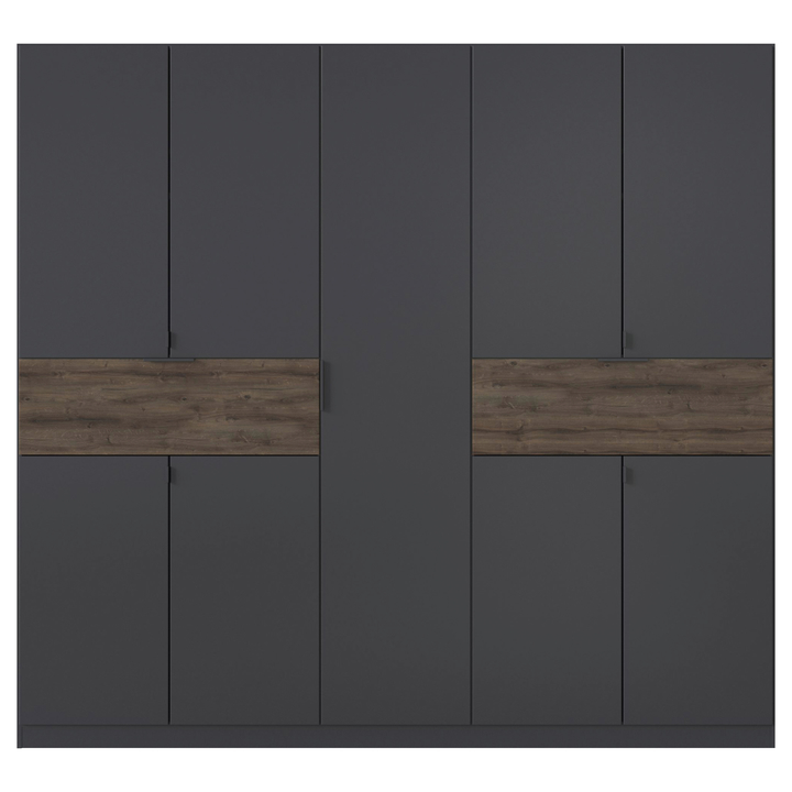 Šatníková skriňa TICAO III metalická sivá/dub atlantic tmavý 1