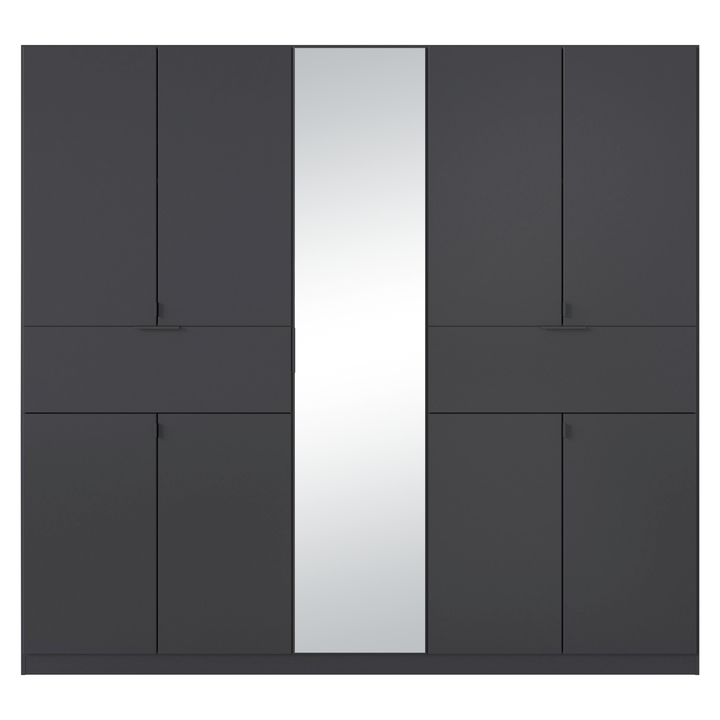 Šatníková skriňa TICAO IV metalická sivá, šírka 226 cm 1