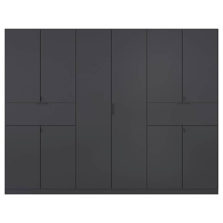 Šatníková skriňa TICAO V metalická sivá, šírka 271 cm 1