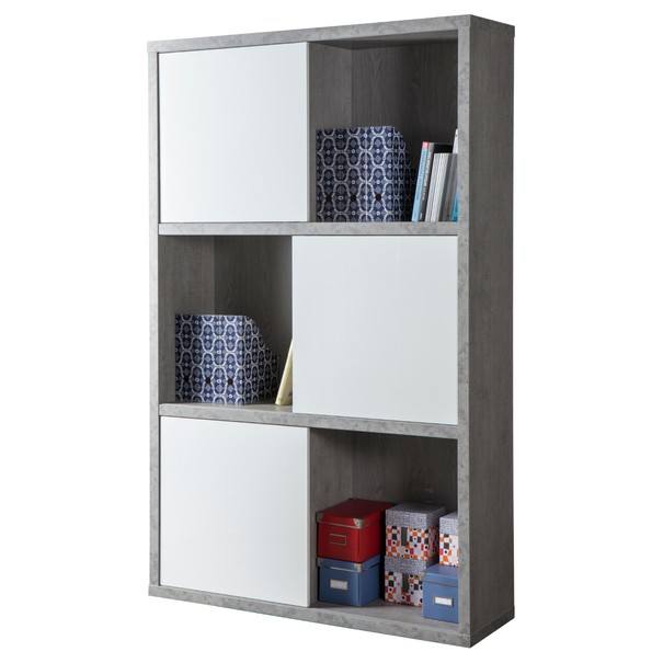 Regál TICO LB0747K/561 betón/biela 1