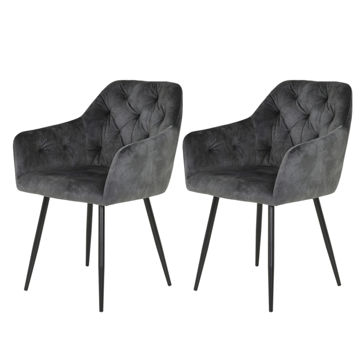 Jedálenská stolička TINA I S vintage antracitová, sada 2 ks 1