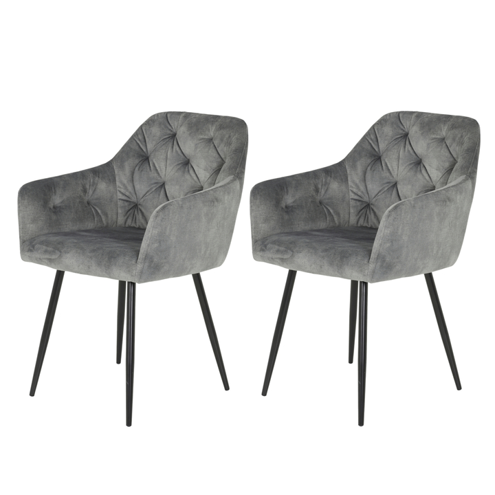 Jedálenská stolička TINA I S vintage sivá, sada 2 ks 1