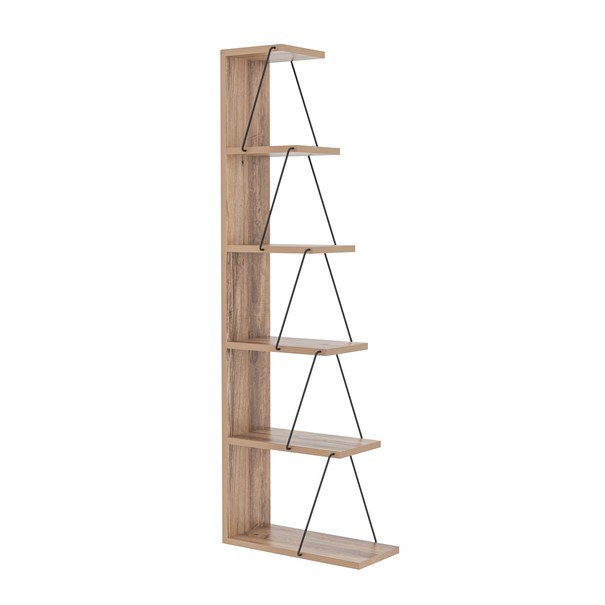 Regál/knižnica TLOS borovica/čierna 1