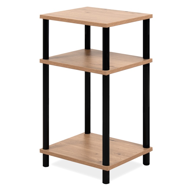 Prístavný stolík TOBI čierna/dub artisan 1