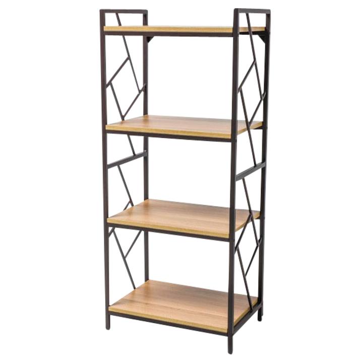 Regál TOBLU R4 čierna/dub 1