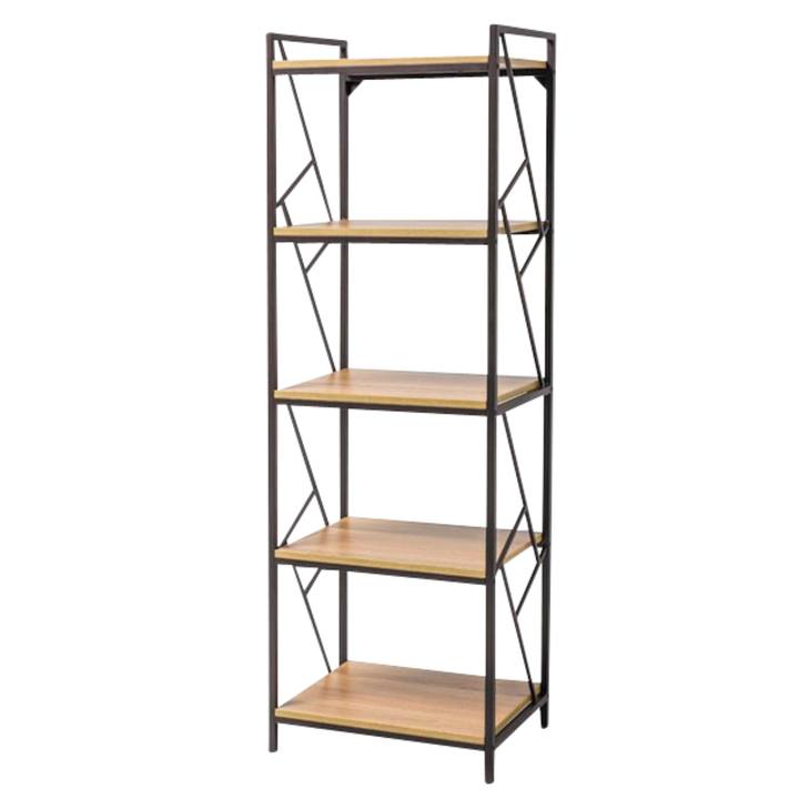 Regál TOBLU R5 čierna/dub 1