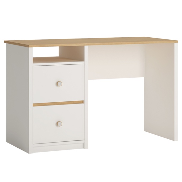 Písací stôl TODI alpská biela/dub vicenza 1