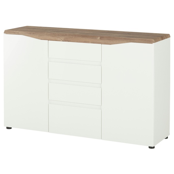Komoda TOLEDO biela/dub stirling 1
