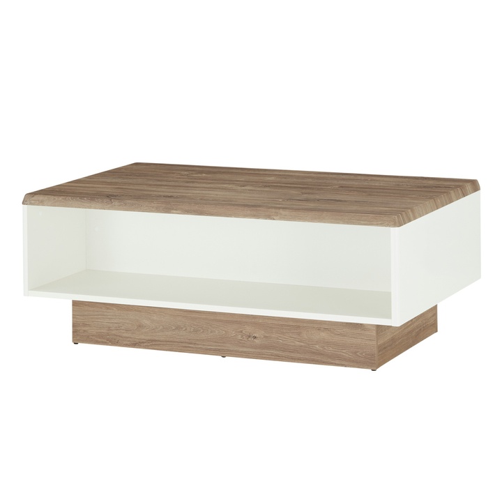 Konferenčný stolík TOLEDO biela/dub stirling 1