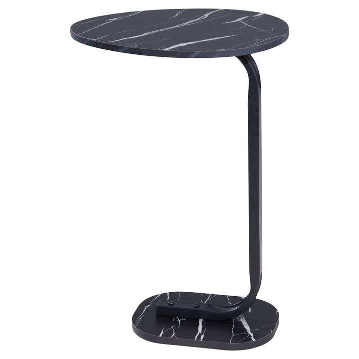 Odkladací stolík TOM čierny mramor 1
