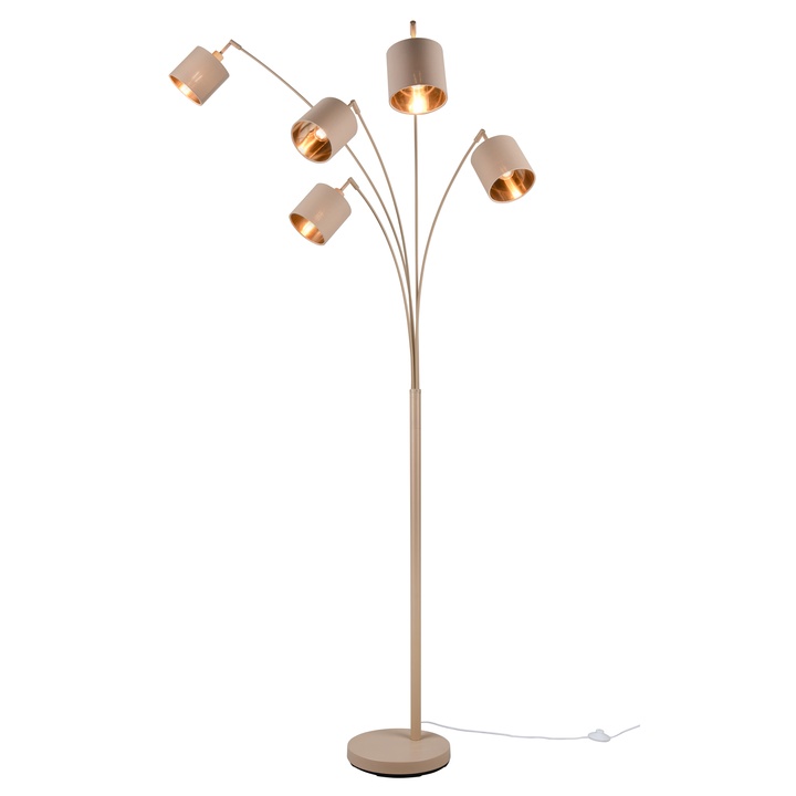 Stojacia oblúková lampa TOMMY piesková/zlatá 1
