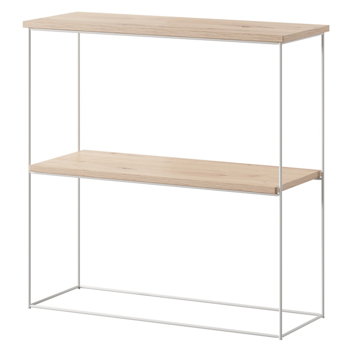 Konzolový stolík TONI biela/dub artisan, šírka 80 cm 1