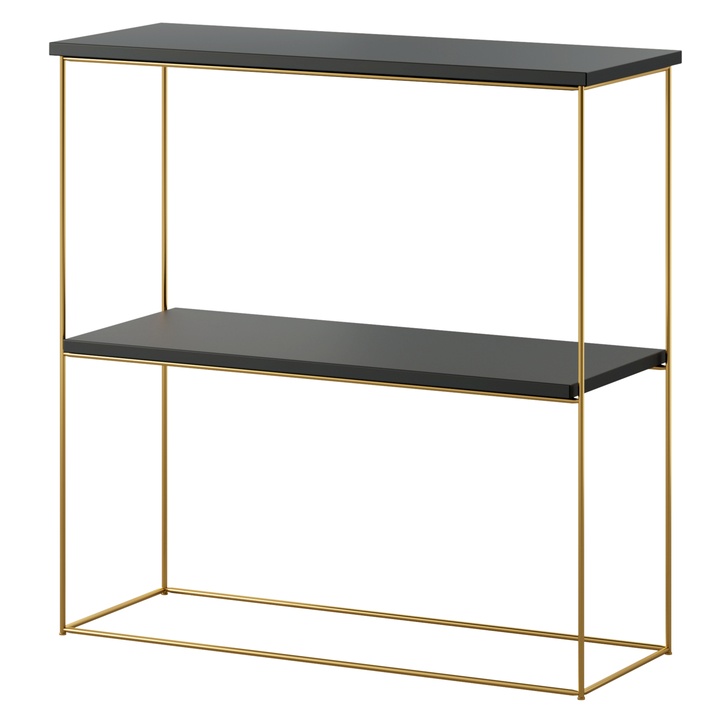 Konzolový stolík TONI zlatá/čierna, šírka 80 cm 1