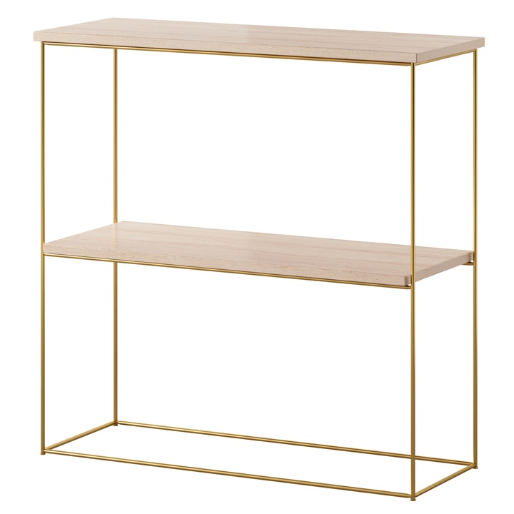 Konzolový stolík TONI zlatá/dub sonoma, šírka 80 cm 1