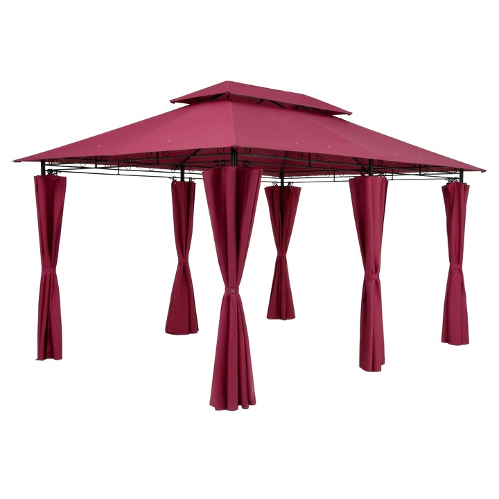 Záhradný altán TOPAS červená 1