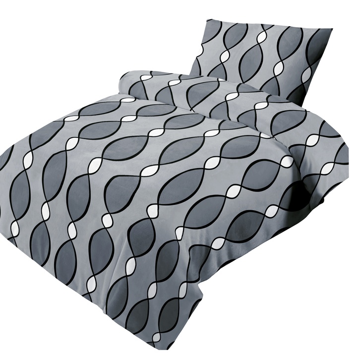 Posteľná bielizeň TORNERO sivá, 2 ks 70x90 a 200x220 cm 1